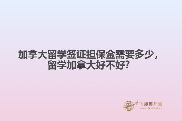加拿大留學簽證擔保金需要多少，留學加拿大好不好？