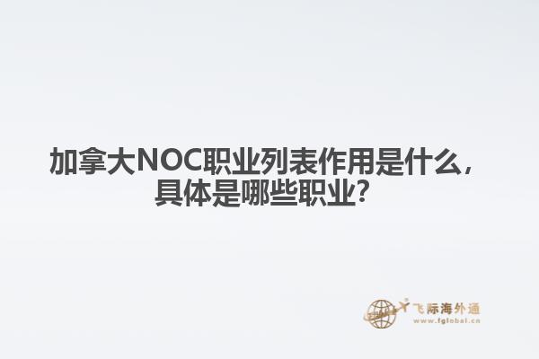 加拿大NOC職業(yè)列表作用是什么，具體是哪些職業(yè)？