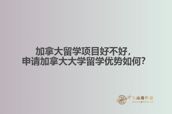 加拿大留學(xué)項(xiàng)目好不好，申請加拿大大學(xué)留學(xué)優(yōu)勢如何？