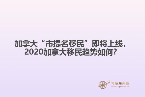 加拿大“市提名移民”即將上線，2020加拿大移民趨勢如何？
