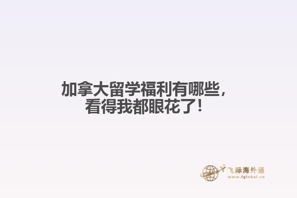 加拿大留學(xué)福利有哪些，看得我都眼花了！? 