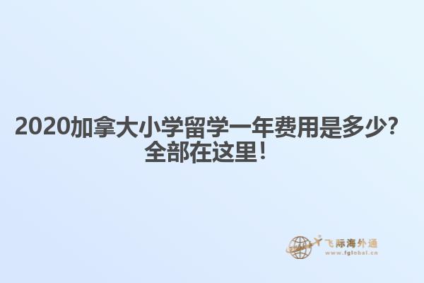 2020加拿大小學(xué)留學(xué)一年費(fèi)用是多少？全部在這里！