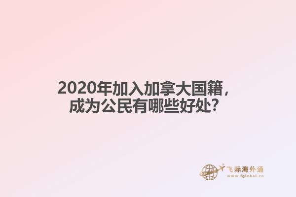 2020年加入加拿大國(guó)籍，成為公民有哪些好處？