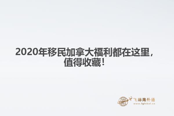 2020年移民加拿大福利都在這里，值得收藏！