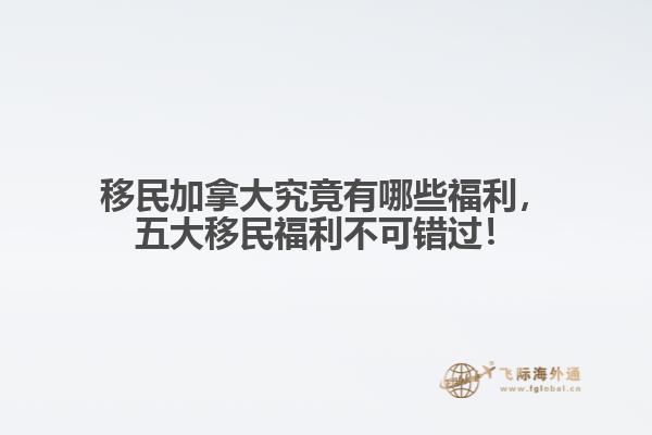 移民加拿大究竟有哪些福利，五大移民福利不可錯過！