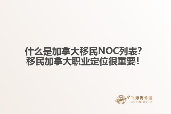 什么是加拿大移民NOC列表？移民加拿大職業(yè)定位很重要！