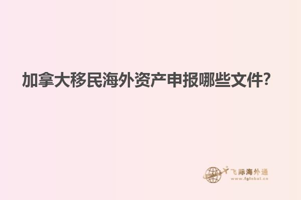 加拿大移民海外資產(chǎn)申報(bào)哪些文件？