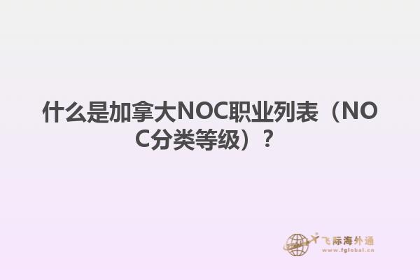 什么是加拿大NOC職業(yè)列表（NOC分類(lèi)等級(jí)）？