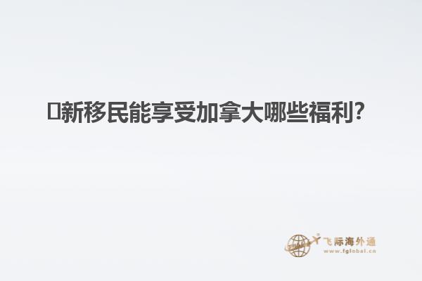 ?新移民能享受加拿大哪些福利？