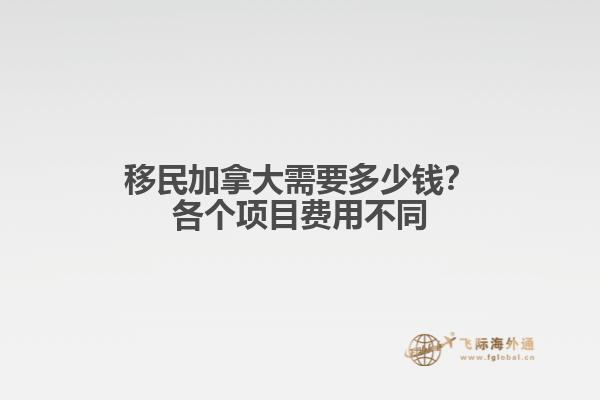 移民加拿大需要多少錢？各個項目費用不同