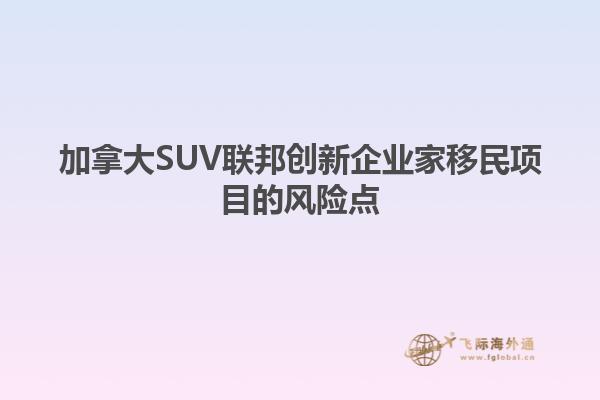 加拿大SUV聯(lián)邦創(chuàng)新企業(yè)家移民項(xiàng)目的風(fēng)險(xiǎn)點(diǎn)1.jpg