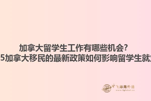 加拿大留學(xué)生工作有哪些機(jī)會(huì)？2025加拿大移民的最新政策如何影響留學(xué)生就業(yè)？1.jpg