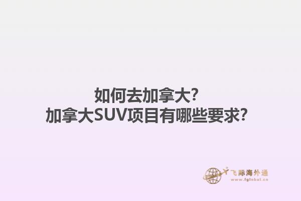 如何去加拿大？加拿大SUV項(xiàng)目有哪些要求？1.jpg