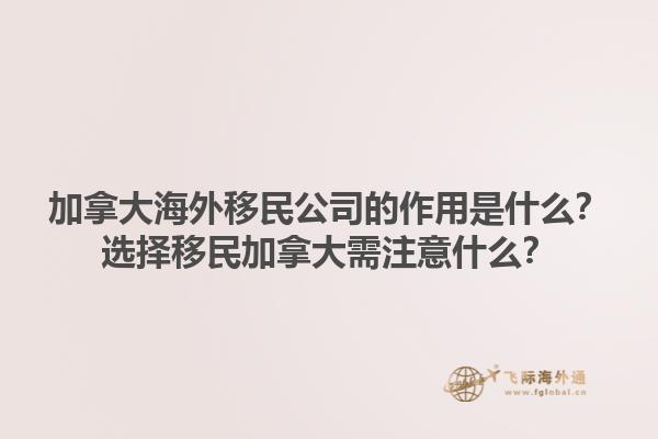 加拿大海外移民公司的作用是什么？選擇移民加拿大需注意什么？1.jpg