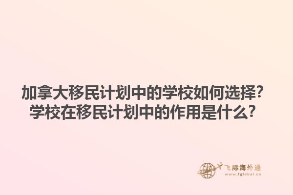 加拿大移民計劃中的學校如何選擇？學校在移民計劃中的作用是什么？1.jpg