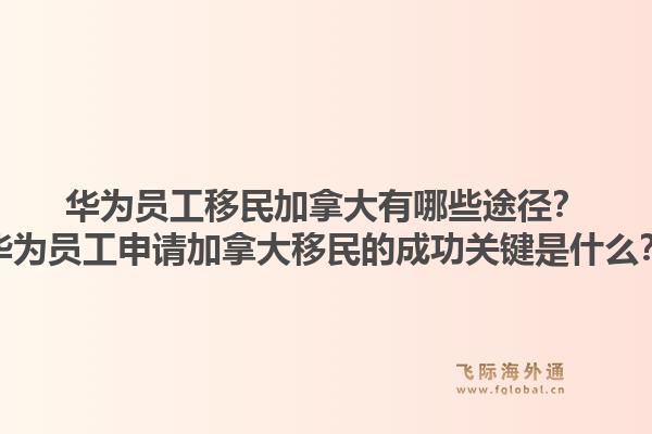 華為員工移民加拿大有哪些途徑？華為員工申請(qǐng)加拿大移民的成功關(guān)鍵是什么？1.jpg