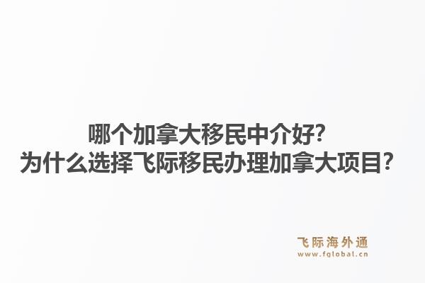 哪個加拿大移民中介好？為什么選擇飛際移民辦理加拿大項目？1.jpg