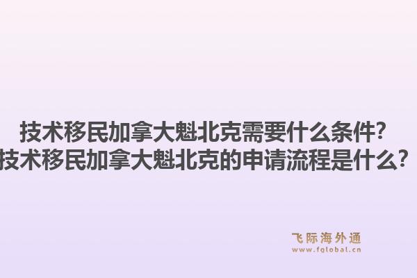 技術(shù)移民加拿大魁北克需要什么條件？技術(shù)移民加拿大魁北克的申請(qǐng)流程是什么？1.jpg