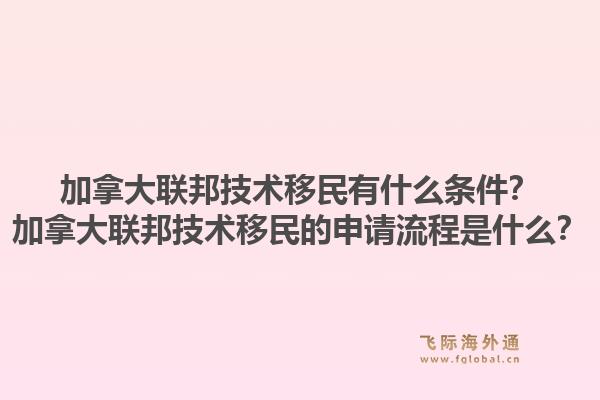 加拿大聯(lián)邦技術移民有什么條件？加拿大聯(lián)邦技術移民的申請流程是什么？1.jpg