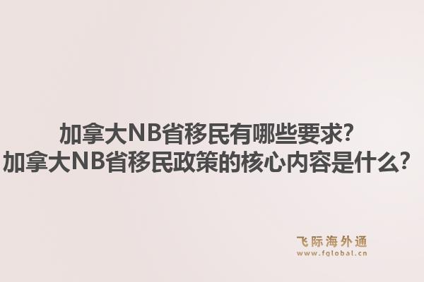 加拿大NB省移民有哪些要求？加拿大NB省移民政策的核心內(nèi)容是什么？