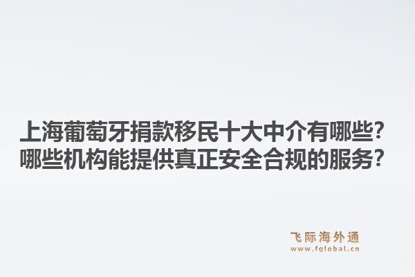 上海葡萄牙捐款移民十大中介有哪些？哪些機(jī)構(gòu)能提供真正安全合規(guī)的服務(wù)？