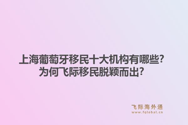 上海葡萄牙移民十大機構(gòu)有哪些？為何飛際移民脫穎而出？