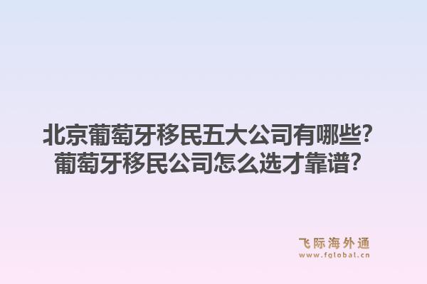 北京葡萄牙移民五大公司有哪些？葡萄牙移民公司怎么選才靠譜？