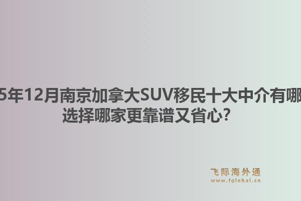2025年12月南京加拿大SUV移民十大中介有哪些？選擇哪家更靠譜又省心？1.jpg